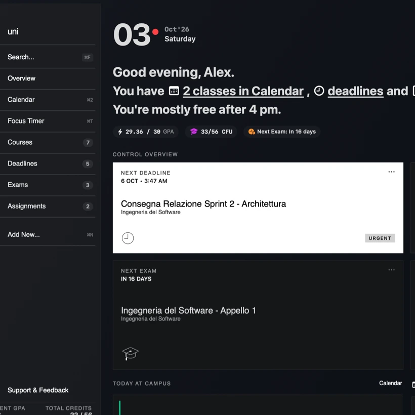 uni — dashboard preview